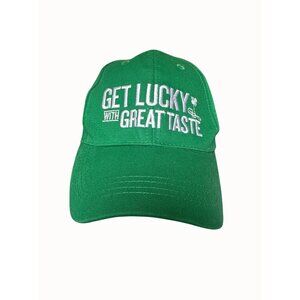 Green Miller Lite Logo Baseball‎ Cap "Get Lucky With Great Taste" Embroidery